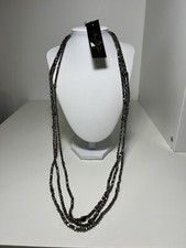 New Phase Eight Alicia Necklace Grey Shiny Beads Stunning Quality RRP €49