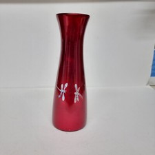 Dragonfly Red AM Lacquerware Flower Vase Vietnam Abalone