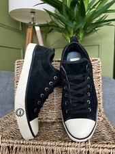 UGG Evera Trainers  Women's Black Suede Lace Up Sneakers UK 5 Fur Trim Sheepskin