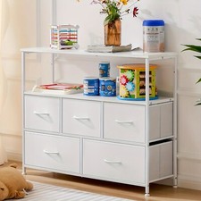 5-Drawer Fabric Dressing Table