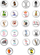Animals  25mm Badges Fun
