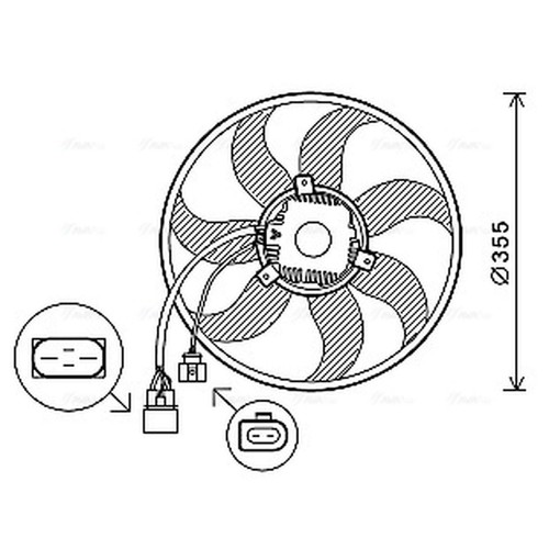 Radiator fan for touran 1t1 - radiator,