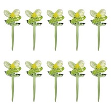 10x Mini Glass Flowers