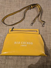 Red Cuckoo London Yellow Vegan Leather Crossbody / Clutch Bag