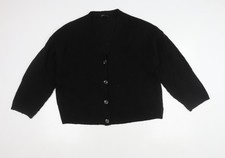 Nobody's Child Women's Black Cardigan, Size L, V-Neck, Button