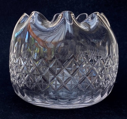 Vintage cut crystal rose bowl - vintage,