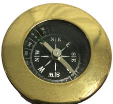Vintage Brass Pocket Compass