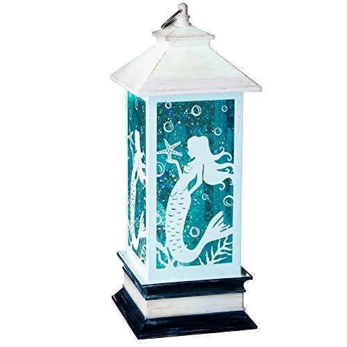 Lighted mermaid lantern table - mermaid,