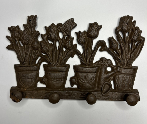 Cast iron flower pot - pot, wall