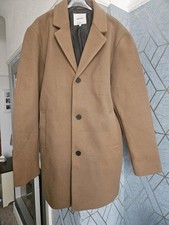 Mens Jack & Jones Moulder Brown Overcoat - Large BNWOT