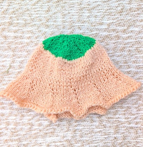Handmade knitted baby bucket