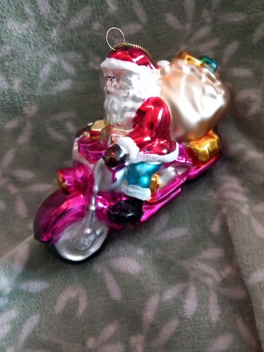 Large glass figural santa - large, on
