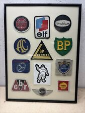 Collection Of Vintage Motor Racing Petrol Framed Patches (1)