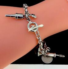 DOWER AND HALL STERLING SILVER 925 VIRGIN VIE COSMETIC RANGE CHARM BRACELET