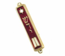 3.5" 9 cm Gold Plated Red