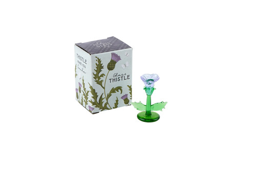 Artisan glass thistle ornament - artisan,