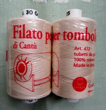 2 x 25g Spools Coats Lace Making Cotton Thread  No. 30  Cream Shade 472 (3)