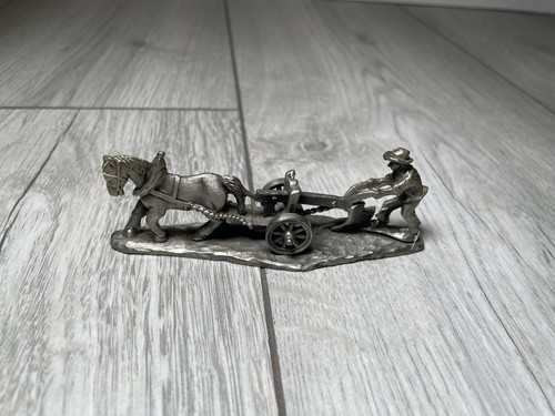 Vintage metal horse plough - horse,