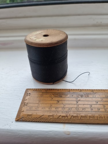 Vintage large wooden cotton - large,