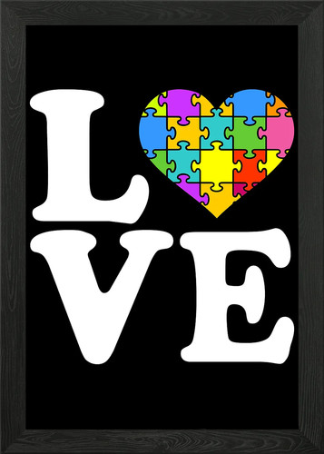 Jigsaw puzzle love framed wall - love,