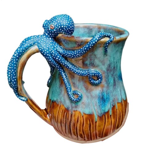 Handmade octopus mug fun - octopus,