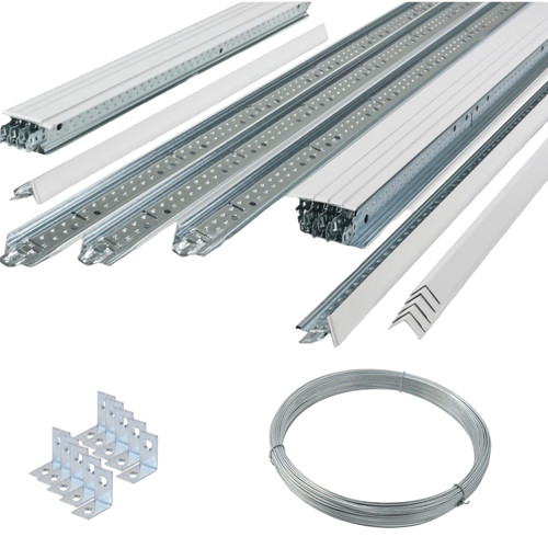 10m2 white suspended ceiling - white,