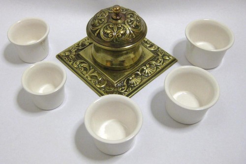 White china inkwell - china,