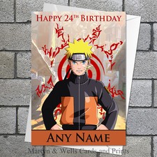 Naruto birthday card. 5x7