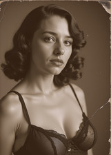 Risque vintage style - vintage,