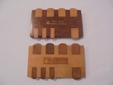VINTAGE PALL MALL WOODEN WHIST MARKER x TWO