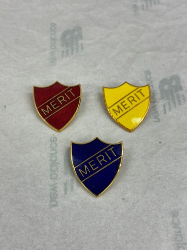 Merit school shield pin - pin, badge-