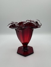 Vintage Fenton Ruby Red Silver