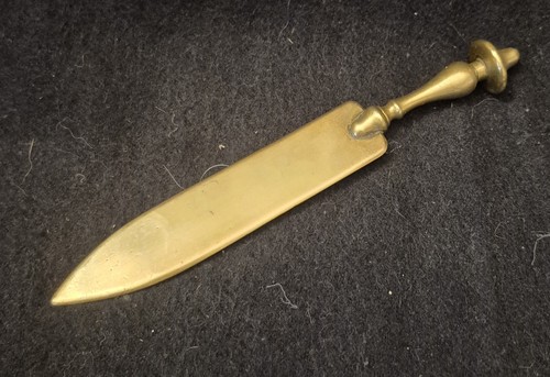 Vintage brass letter opener - letter,