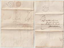 1825/7 2 x BRISTOL 122 CIRC DATED MILEAGE PMK LETTERS RICHARD BIGGS EDW DANIEL