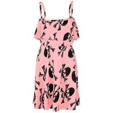 Kids Girls Skater Dress Skull