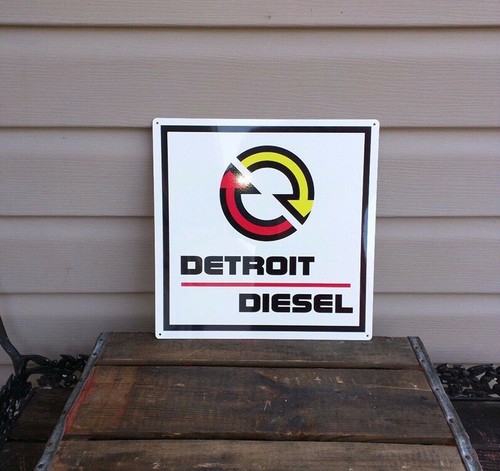 Detroit diesel metal sign - detroit,