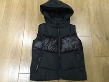 KID’S BLACK QUILTED, HOODED, SLEEVELESS JACKET, GILET, AGE 8 Y, EXPLORE, MATALAN