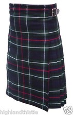 Brand New Mackenzie Tartan Kilt with Two Buckle Scottish Highland Thistle KILT
