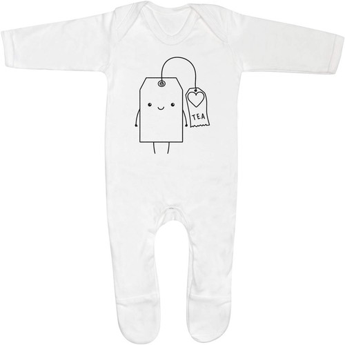 Tea bag baby romper - 'tea, bag'