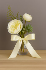 Faux Peony & Foliage