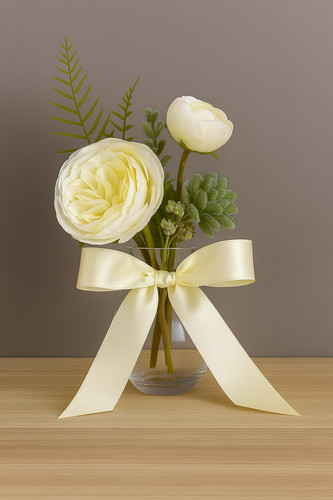 Faux peony foliage - peony,