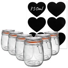 Glass storage jars heart - storage,