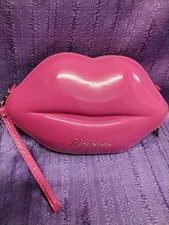 Fuchsia Kissy Lips Clutch Bag