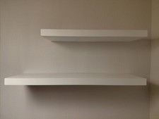 White Floating Shelves Storage