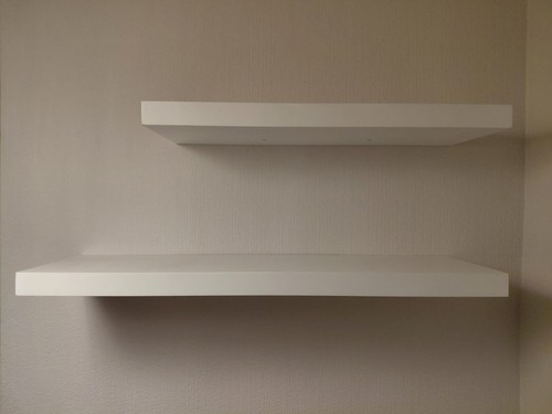 White floating shelves storage - floating,