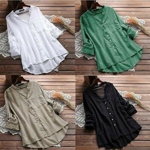 Blouse loose button oversized - loose,