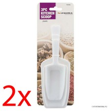 2 X 3PC PLASTIC KITCHEN SCOOP BAR BUFFET FUNCTION CANDY SERVE RICE GRAIN SWEET 