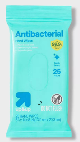 Antibacterial wipes the go - on,