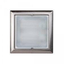 Litecraft Recessed Downlight Square Ceiling Spotlight - Satin Chrome Clearance  