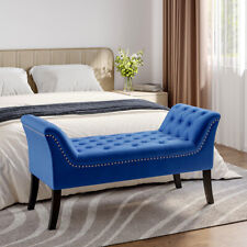 Velvet Tufted End Bed Bench
